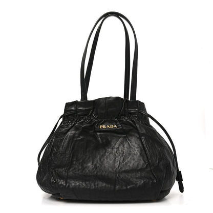 Prada Nappa Antique Drawstring Tote Black 1 of 9