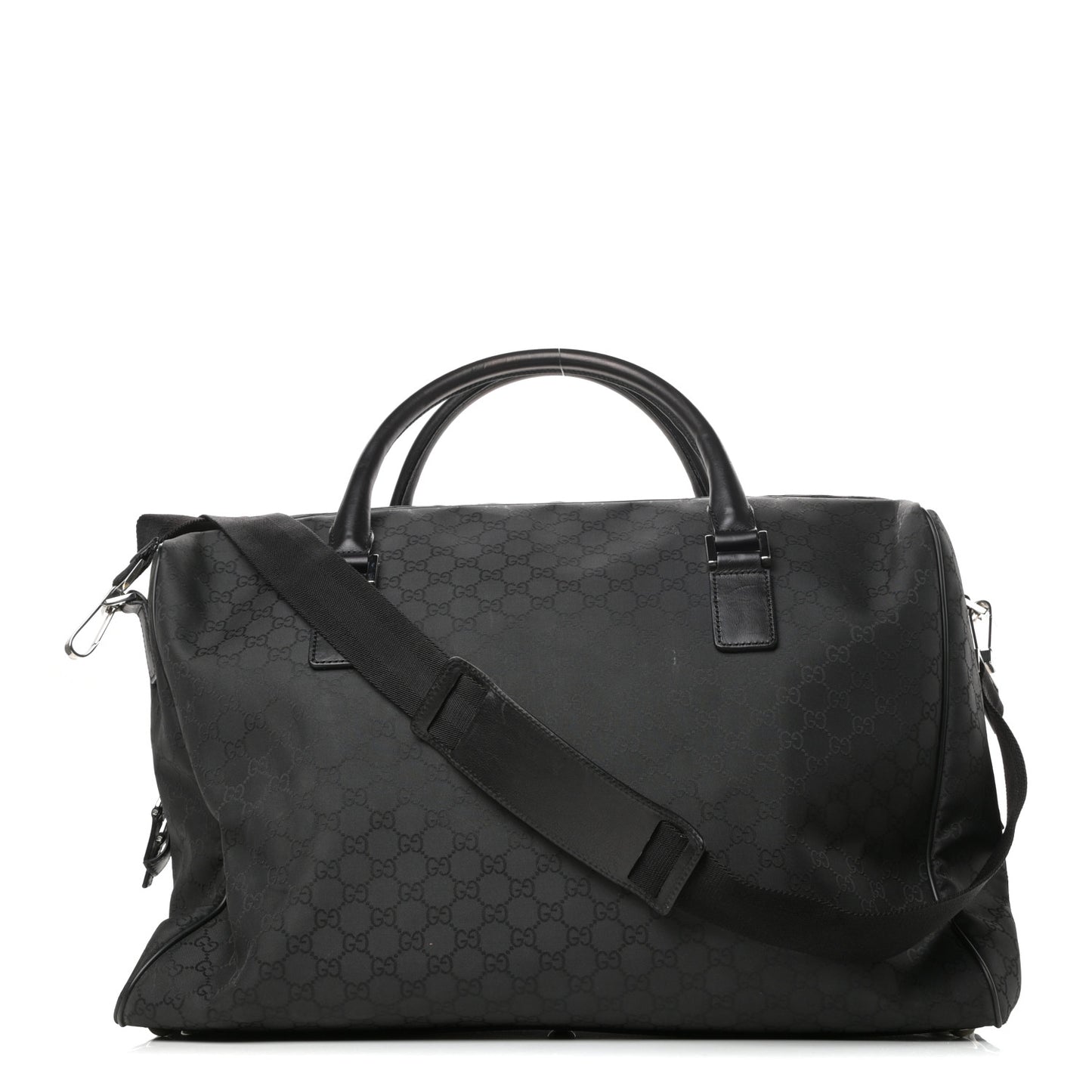 Nylon Monogram Large Duffle Bag Black