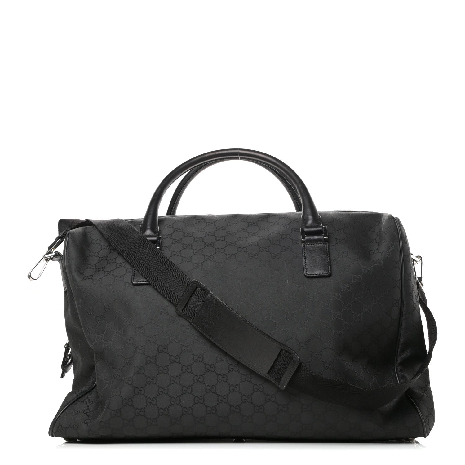 Gucci Nylon Monogram Large Duffle Bag Black 1 of 8