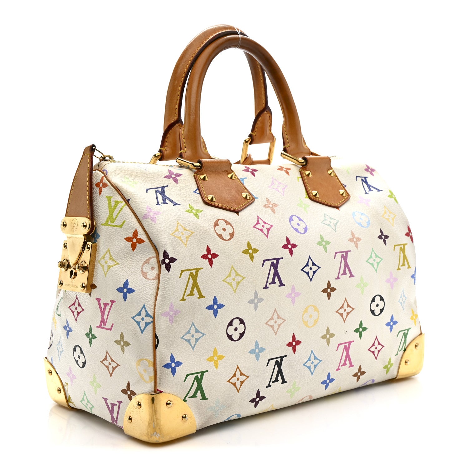 Louis Vuitton Monogram Multicolor Speedy 30 White 3 of 15