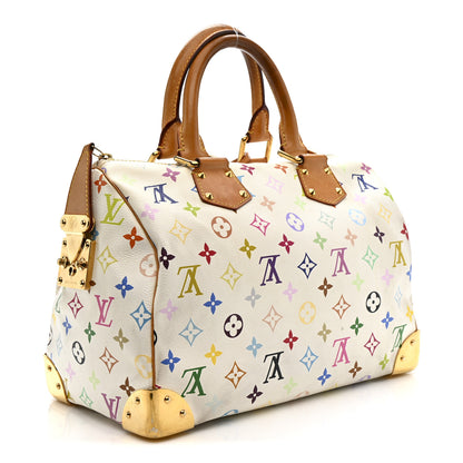 Louis Vuitton Monogram Multicolor Speedy 30 White 3 of 15