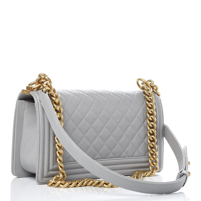 Chanel Caviar Quilted Medium Boy Flap Grey 3 of 8