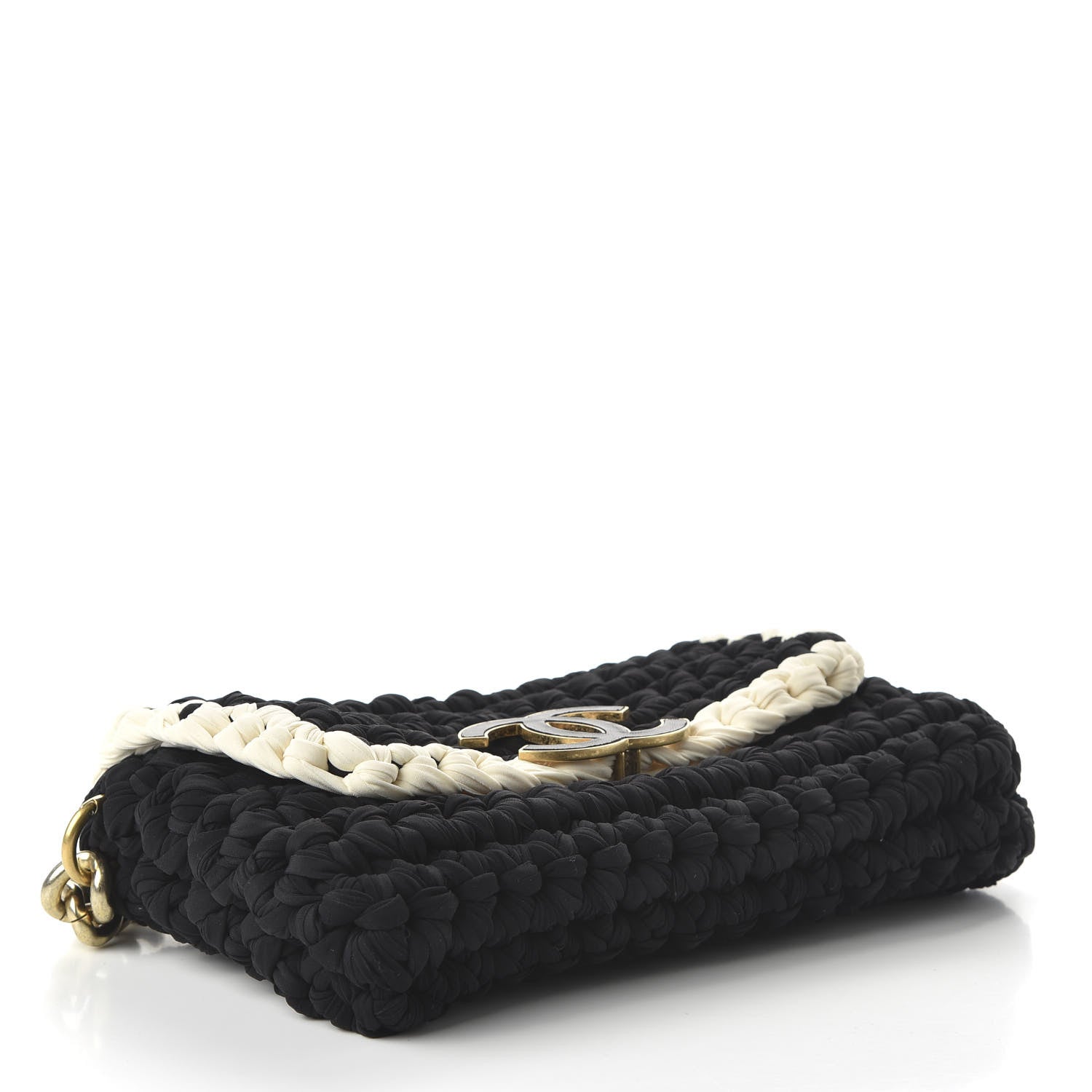 Chanel Crochet Fancy Single Flap Black 4 of 10