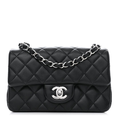 Chanel Lambskin Quilted Mini Rectangular Flap Black 1 of 10