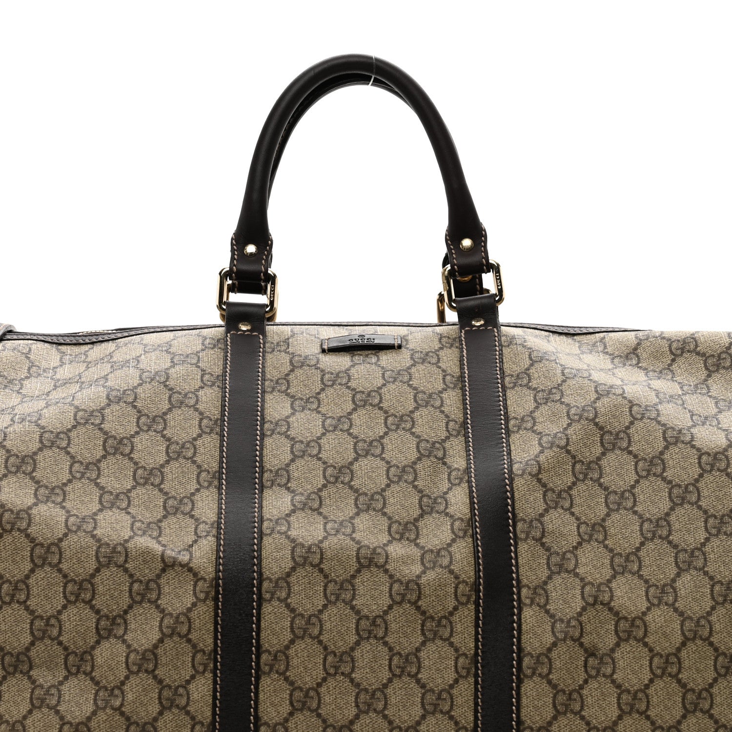 Gucci GG Plus Monogram Large Carry On Duffle Bag Brown 4 of 11