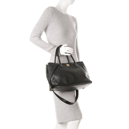 Chanel Calfskin Cerf Executive Shopper Tote Black 2 of 8