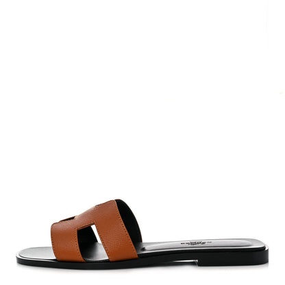 Hermes Epsom Oran Sandals 37 Naturel 1 of 8