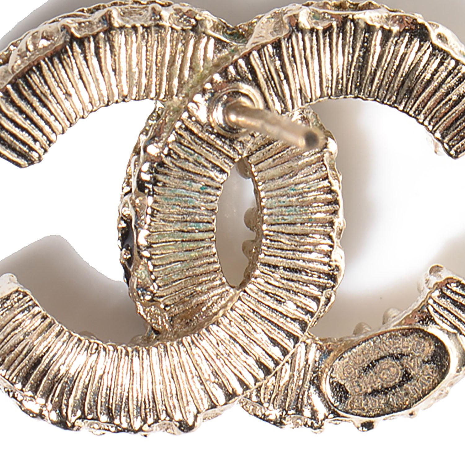 Chanel Enamel CC Baroque Earrings Black Gold 4 of 6