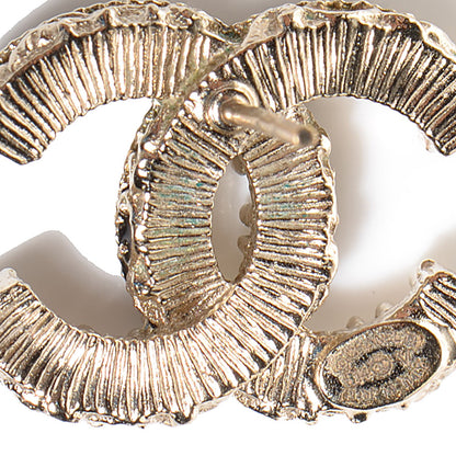 Chanel Enamel CC Baroque Earrings Black Gold 4 of 6