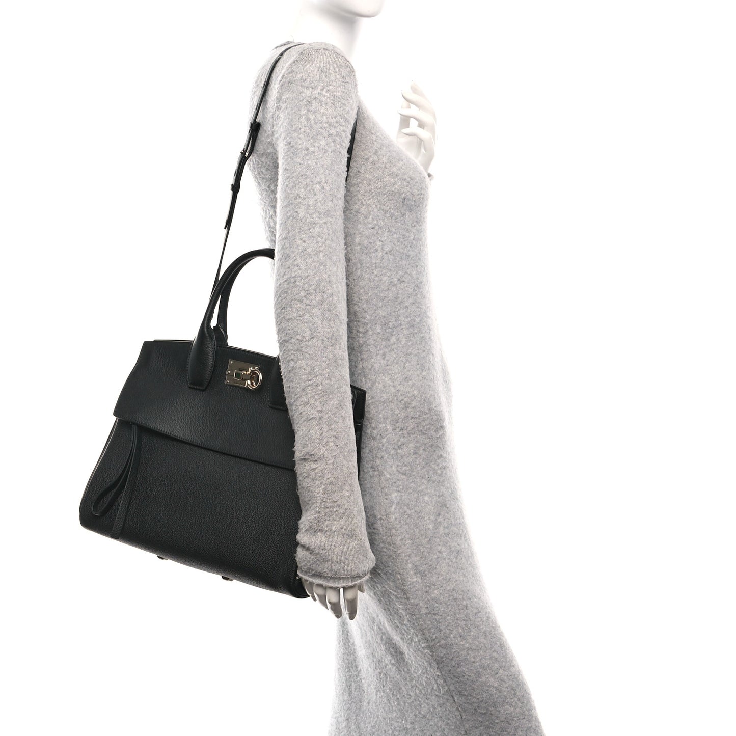 Calfskin Large The Studio Bag Black