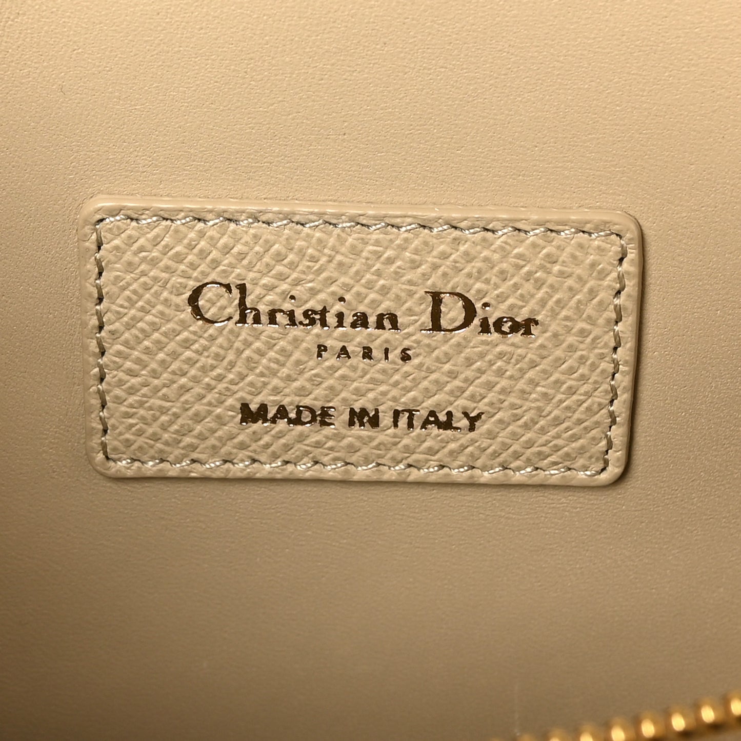 Grained Calfskin Medium St. Honore Tote Beige