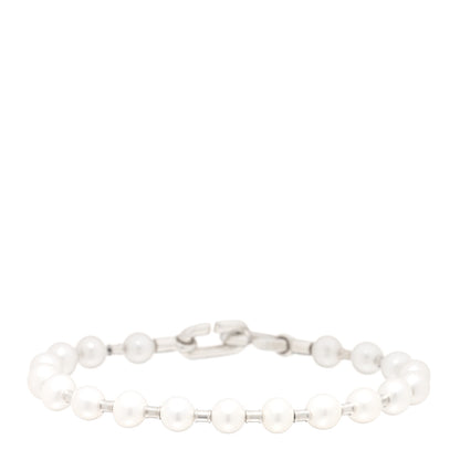 Tiffany Sterling Silver Pearl 5-6mm HardWear Bracelet 1 of 3
