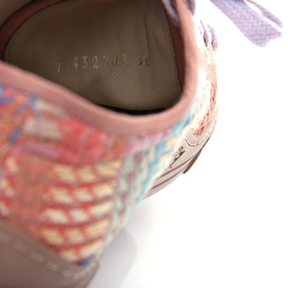Chanel Tweed Low Top Sneakers 36 Multicolor Beige 10 of 11