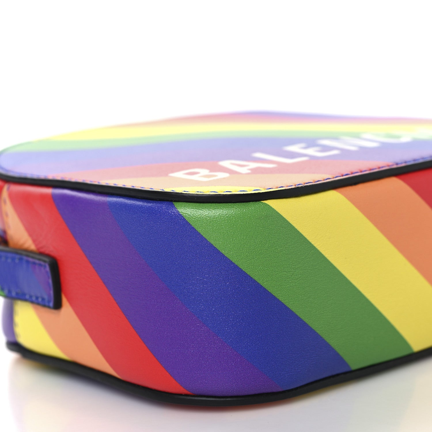 Balenciaga Smooth Calfskin Rainbow Logo XS Ville Camera Bag