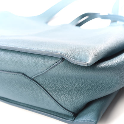 Celine Baby Grained Calfskin Medium Tri-Fold Bag Ocean 8 of 10