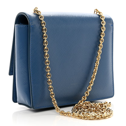 Salvatore Ferragamo Hammered Calfskin Mini Vara Bow Crossbody Bag Blue 3 of 11