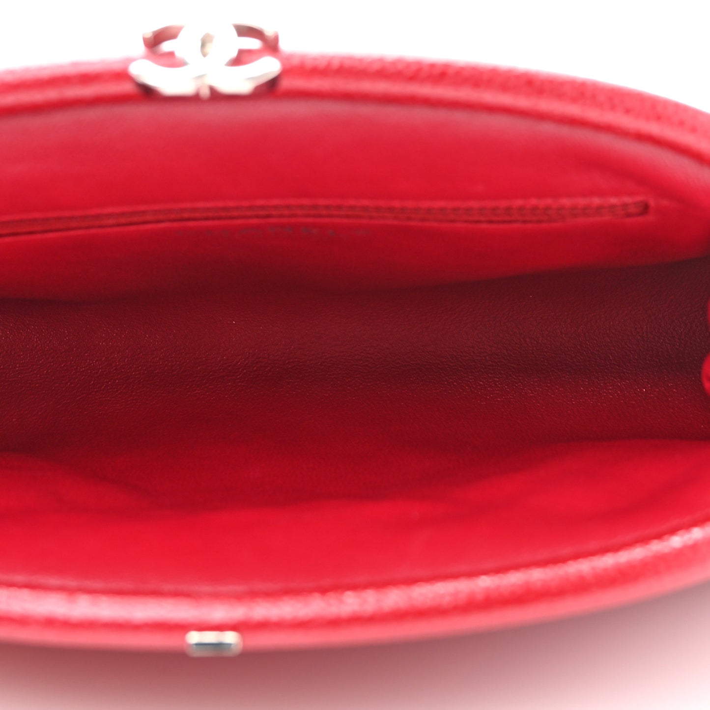 Caviar Quilted Timeless Clutch Red