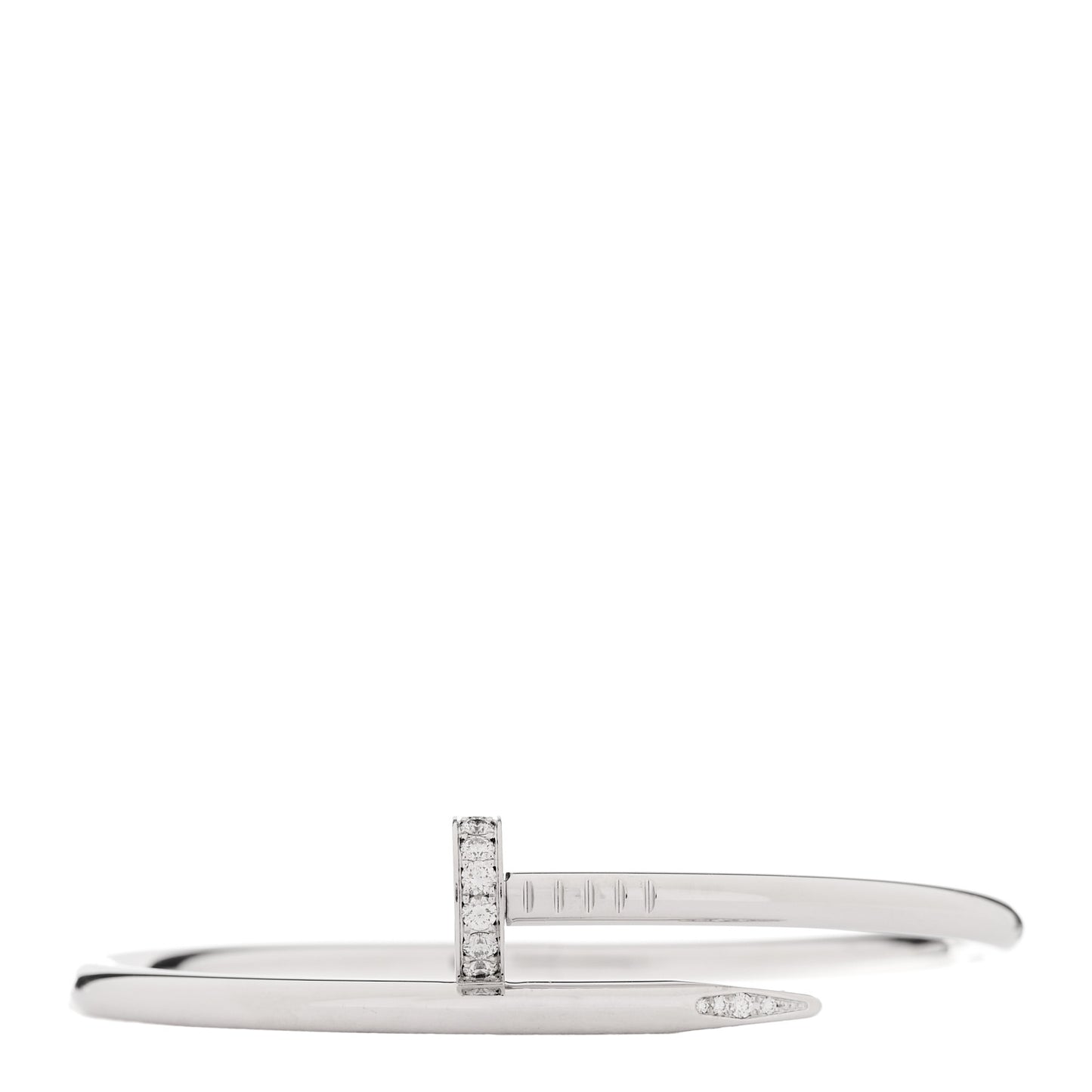 18K White Gold Diamond Juste Un Clou Bracelet 17
