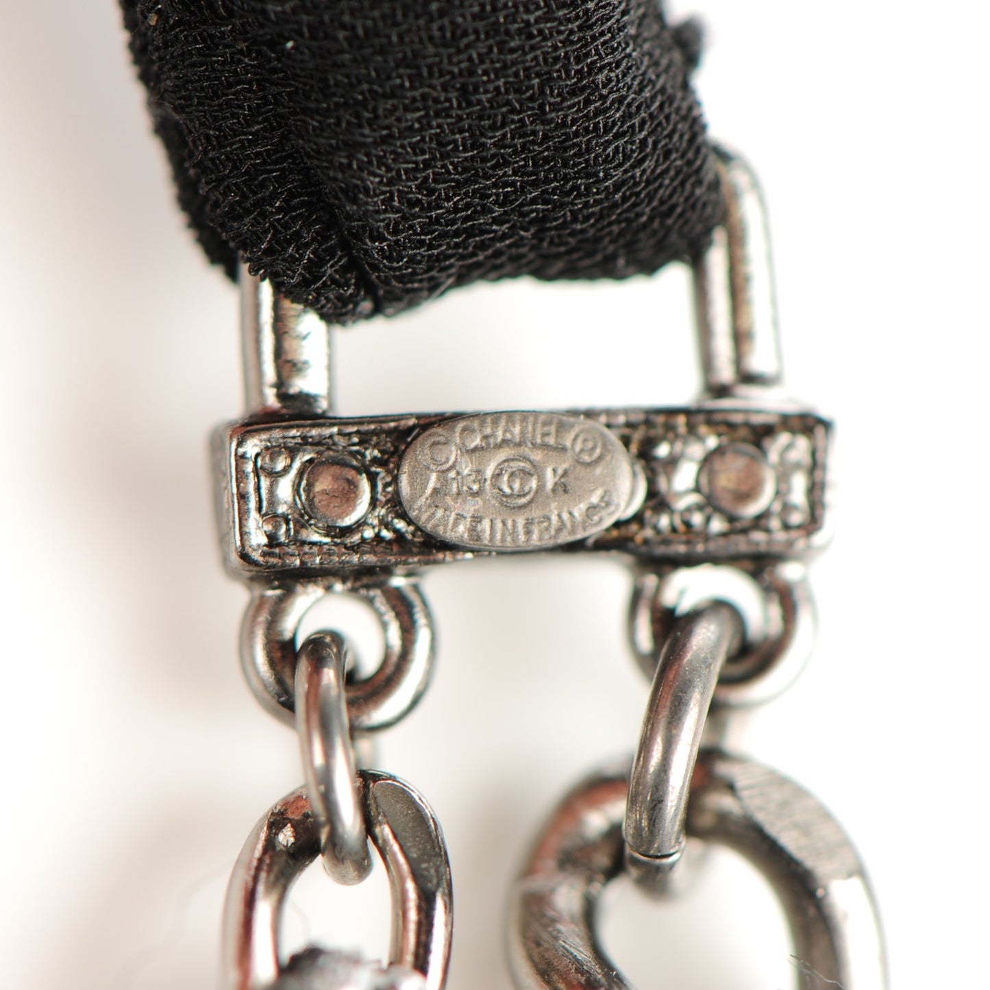 Tweed Chain CC Head Band Black