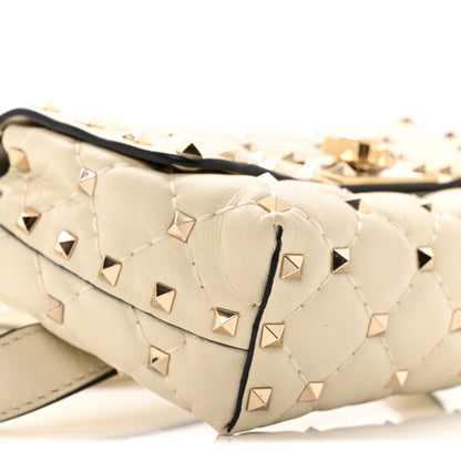 Valentino Garavani Lambskin Rockstud Spike Belt Bag 85 Ivory 9 of 14