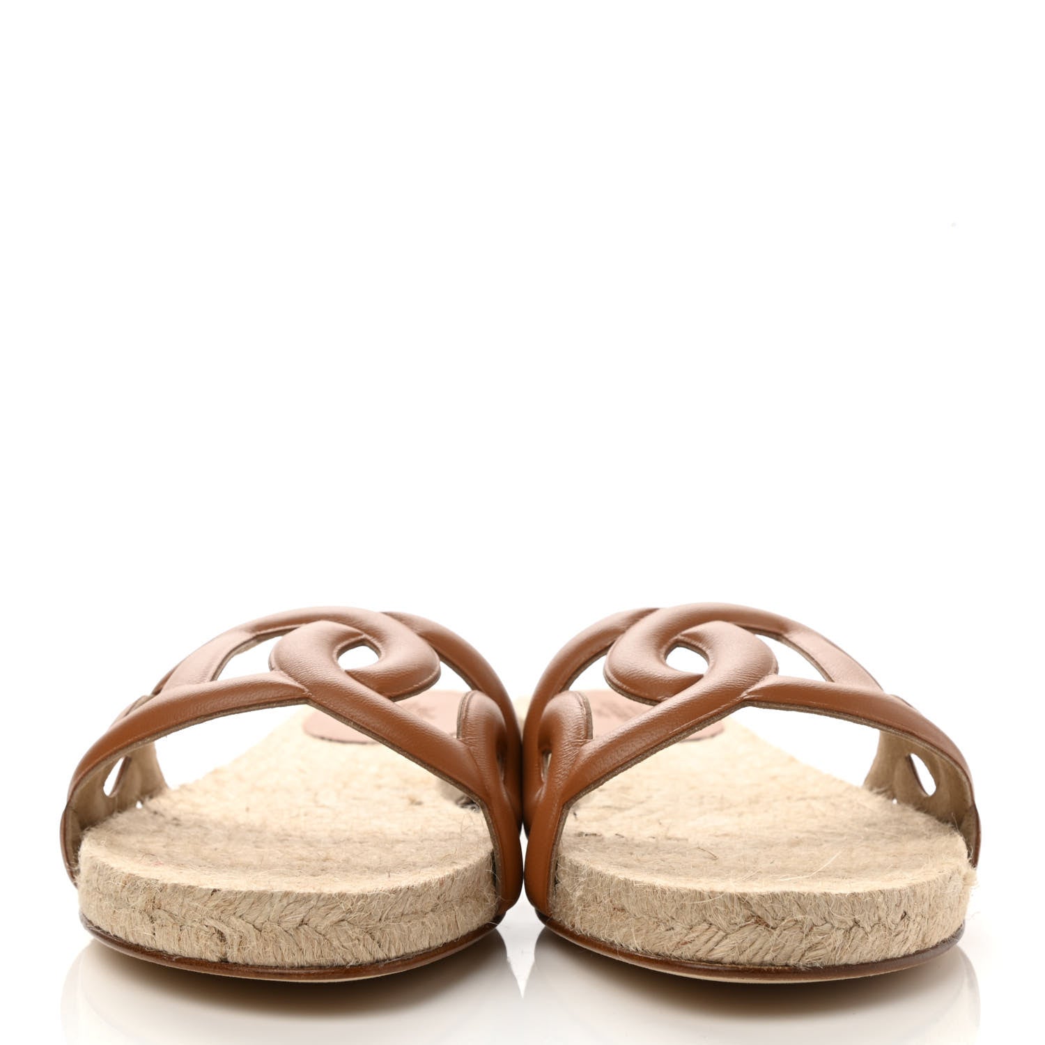 Hermes Nappa Famosa Espadrille Sandals 39 Naturel 2 of 8