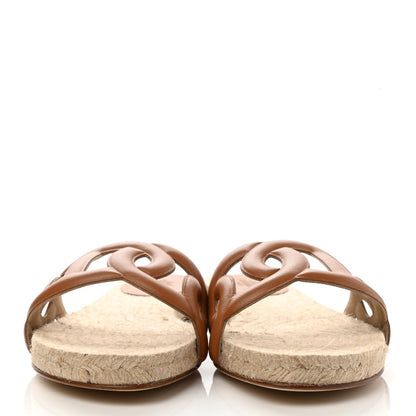 Hermes Nappa Famosa Espadrille Sandals 39 Naturel 2 of 8