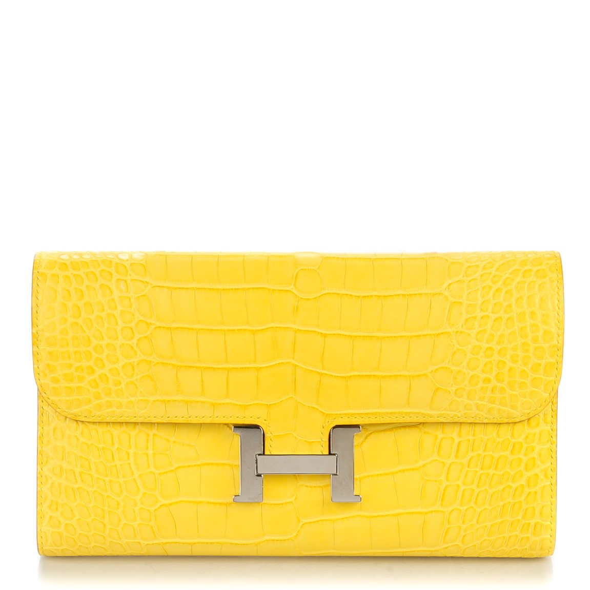 Matte Alligator Constance Wallet Mimosa