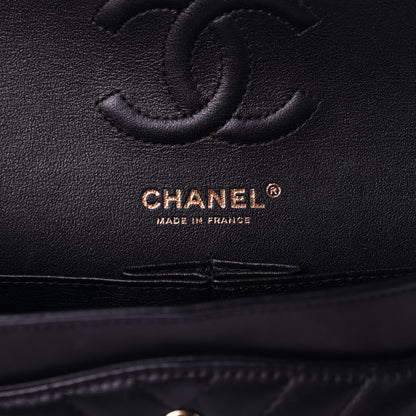Chanel Lambskin Chevron Quilted Small Double Flap Black 9 of 17