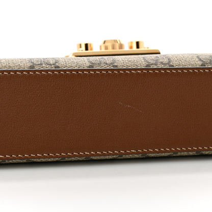 Gucci GG Supreme Monogram Calfskin Small Padlock Chain Shoulder Bag Beige Ebony Brown Sugar 11 of 11