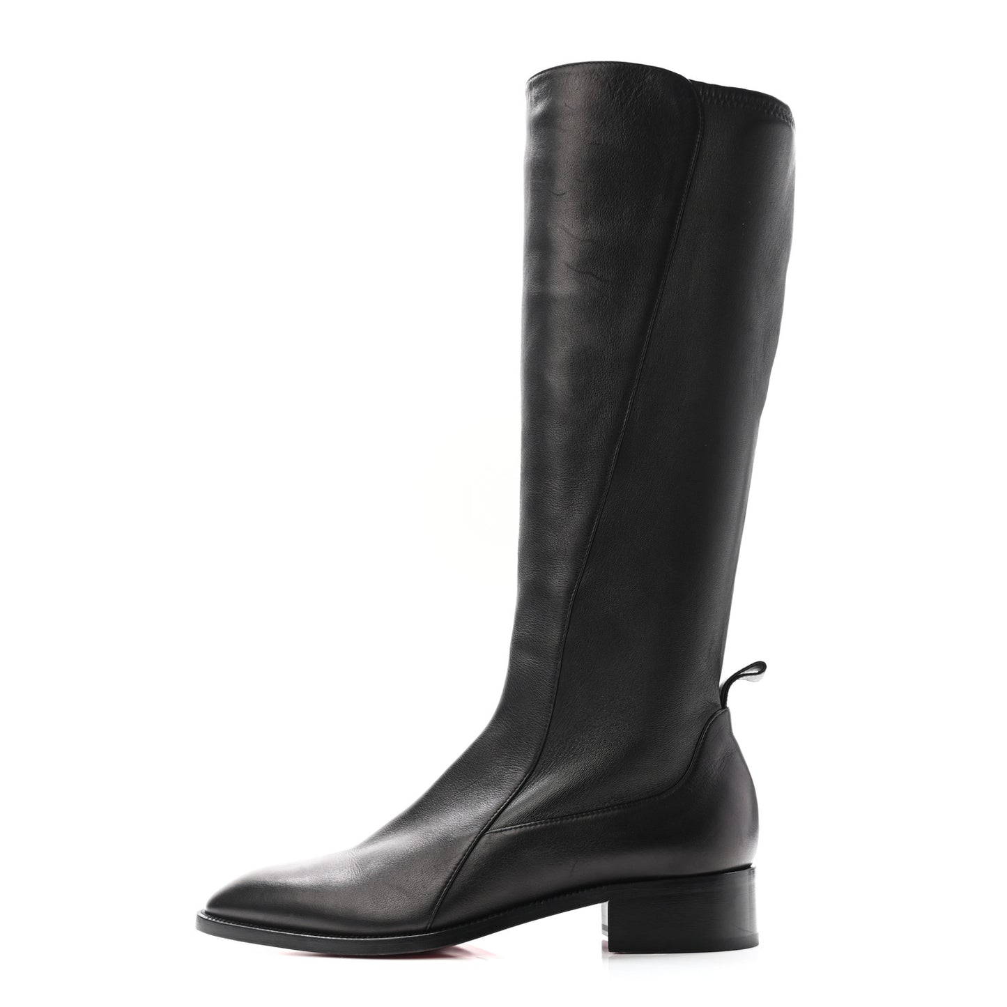 Nappa Flat Knee Boots 38 Black