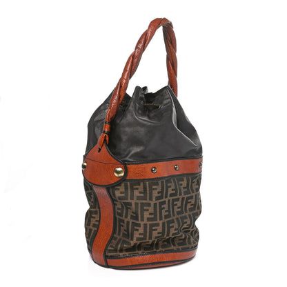 Fendi Zucca Small Palazzo Bucket Bag Tobacco 2 of 10