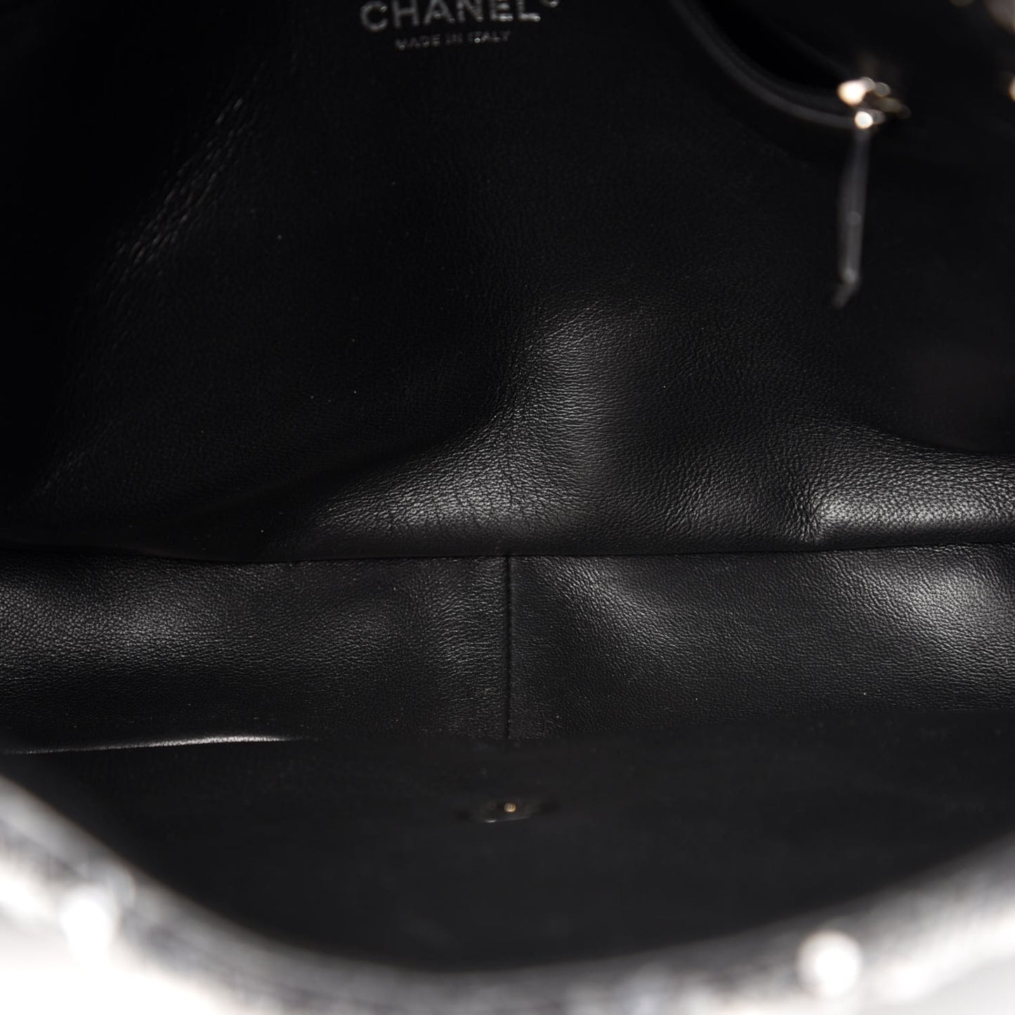 Sequin Jumbo Single Flap Silver