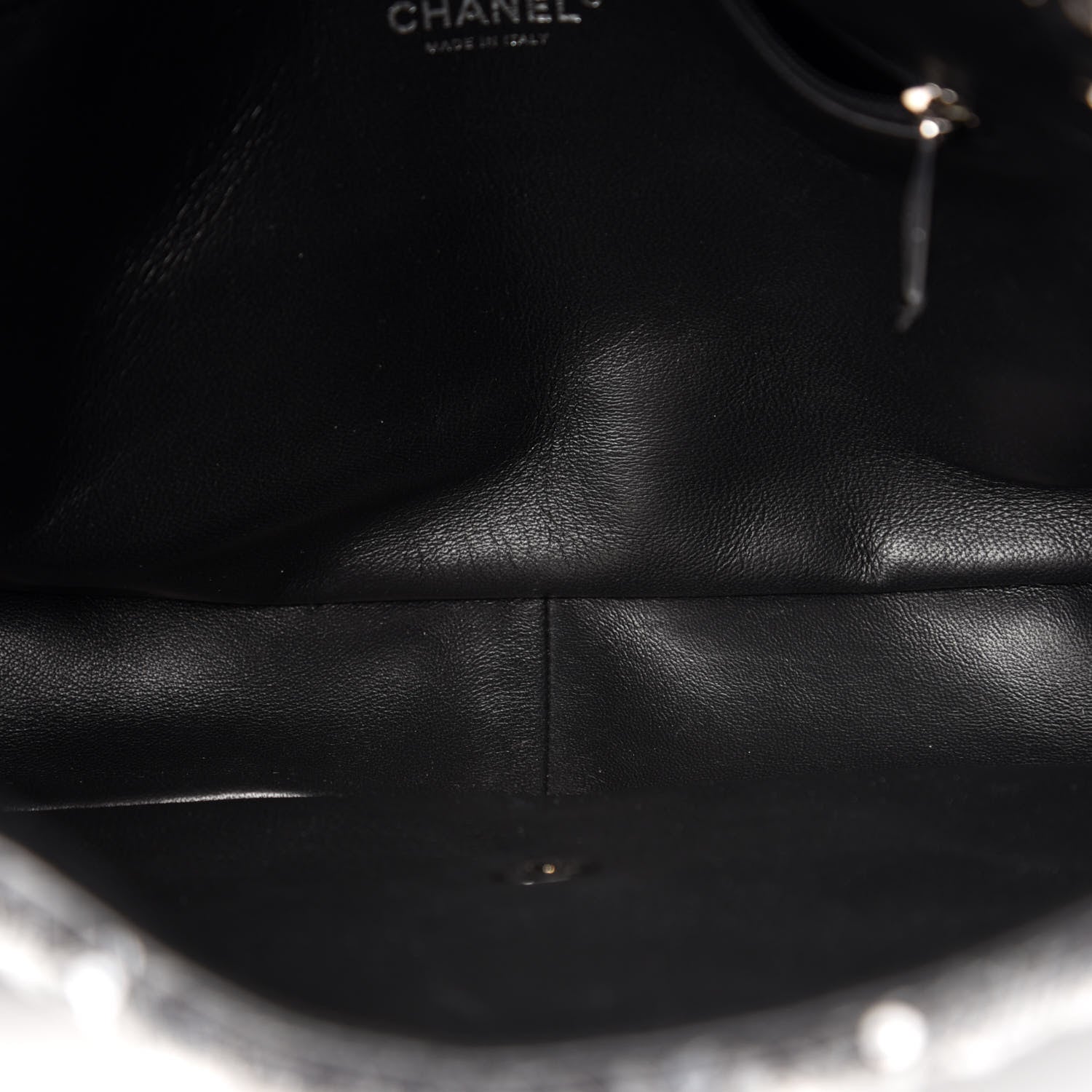 Chanel Sequin Jumbo Single Flap Silver 5 of 11
