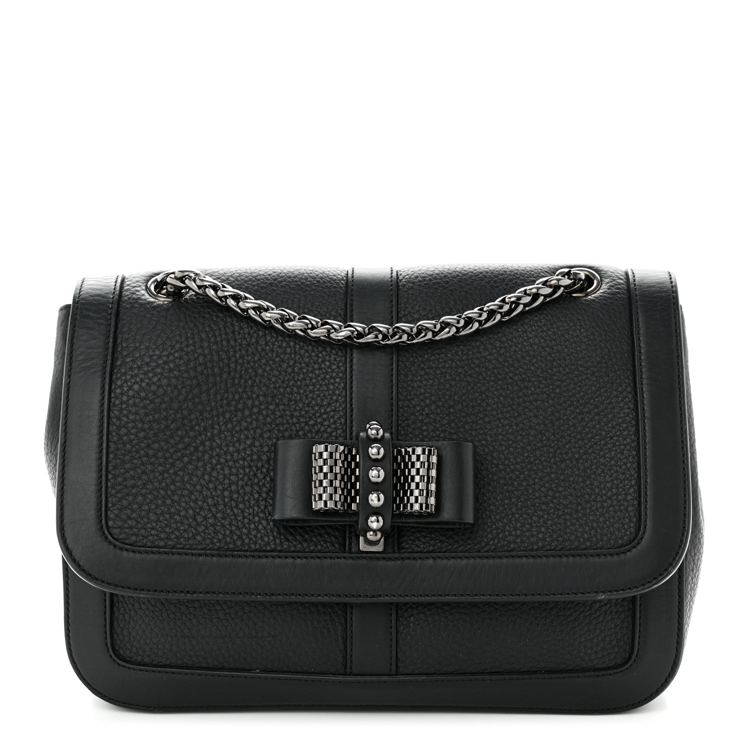 Christian Louboutin Calfskin Small Sweet Charity NV Shoulder Bag Black 1 of 9