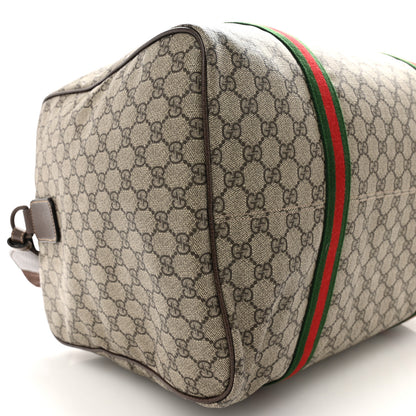 Gucci GG Supreme Monogram Web Medium Duffle Bag Brown 7 of 11