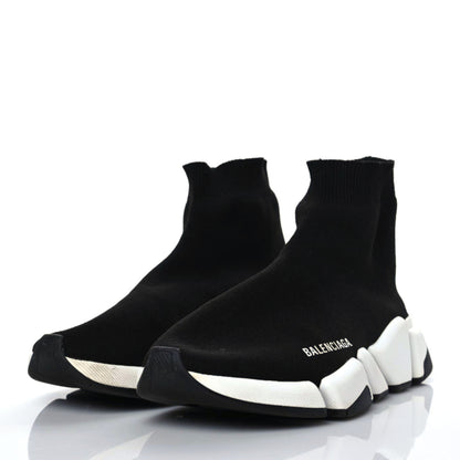 Balenciaga Technical 3D Recycled Knit Bi-Color Sole Womens Speed 2.0 Sneakers 38 Black White 3 of 8