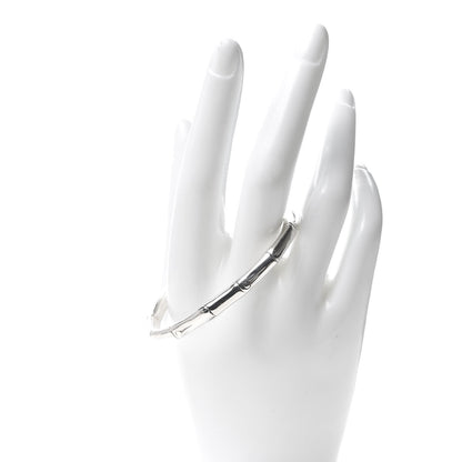 John Hardy Sterling Silver White Sapphire Bamboo Kick Cuff Bracelet 2 of 4
