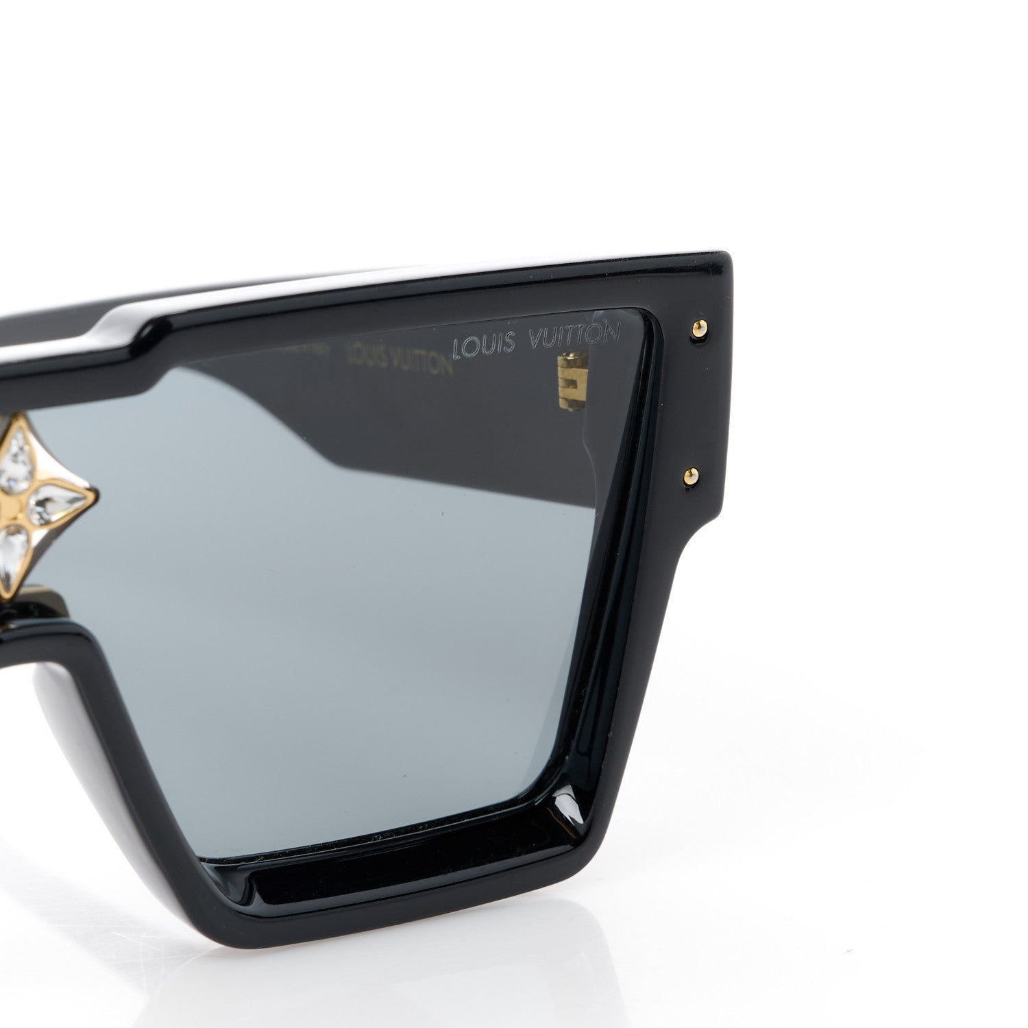 Louis Vuitton Acetate Swarovski Crystal Cyclone Sunglasses Z1578E Black 8 of 8