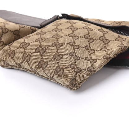 Gucci GG Monogram Double Pocket Belt Bag Dark Brown 6 of 12