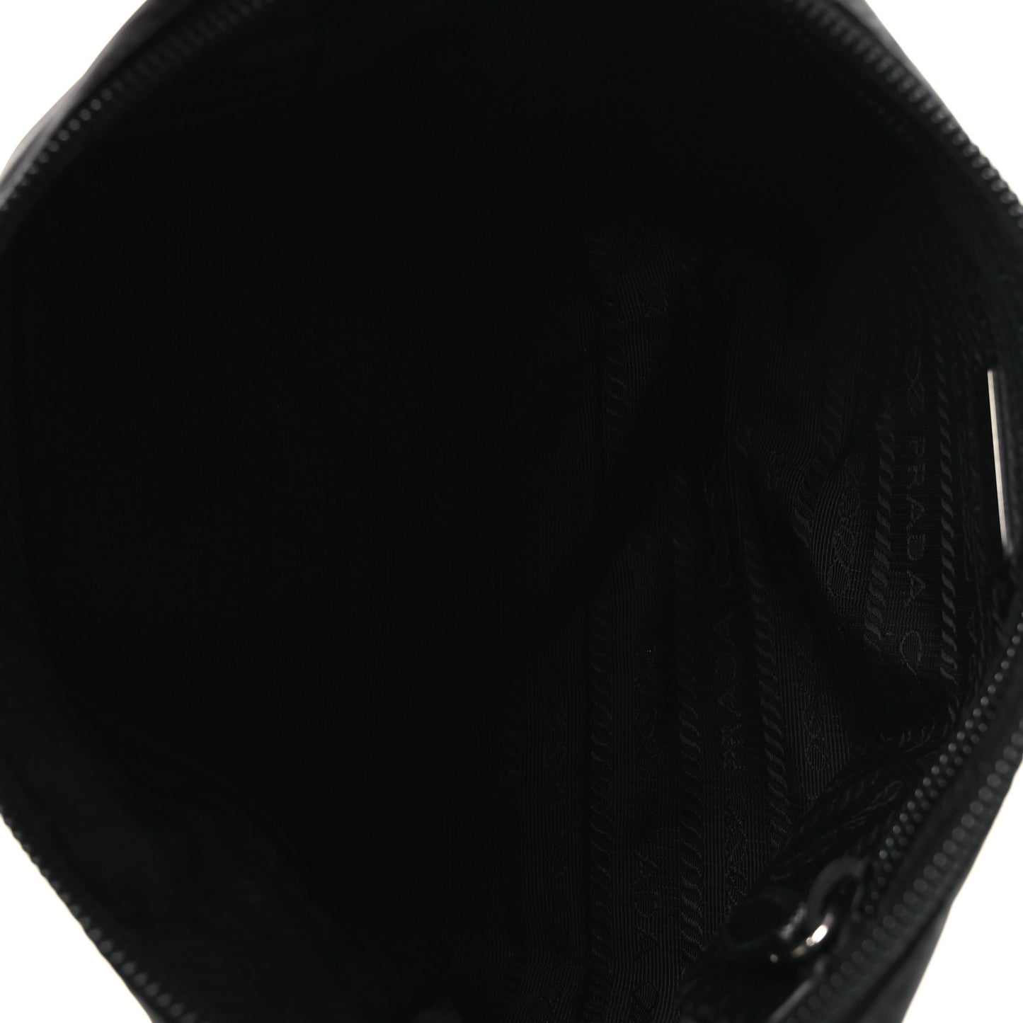 Re-Nylon Vela Saffiano Wristlet Black
