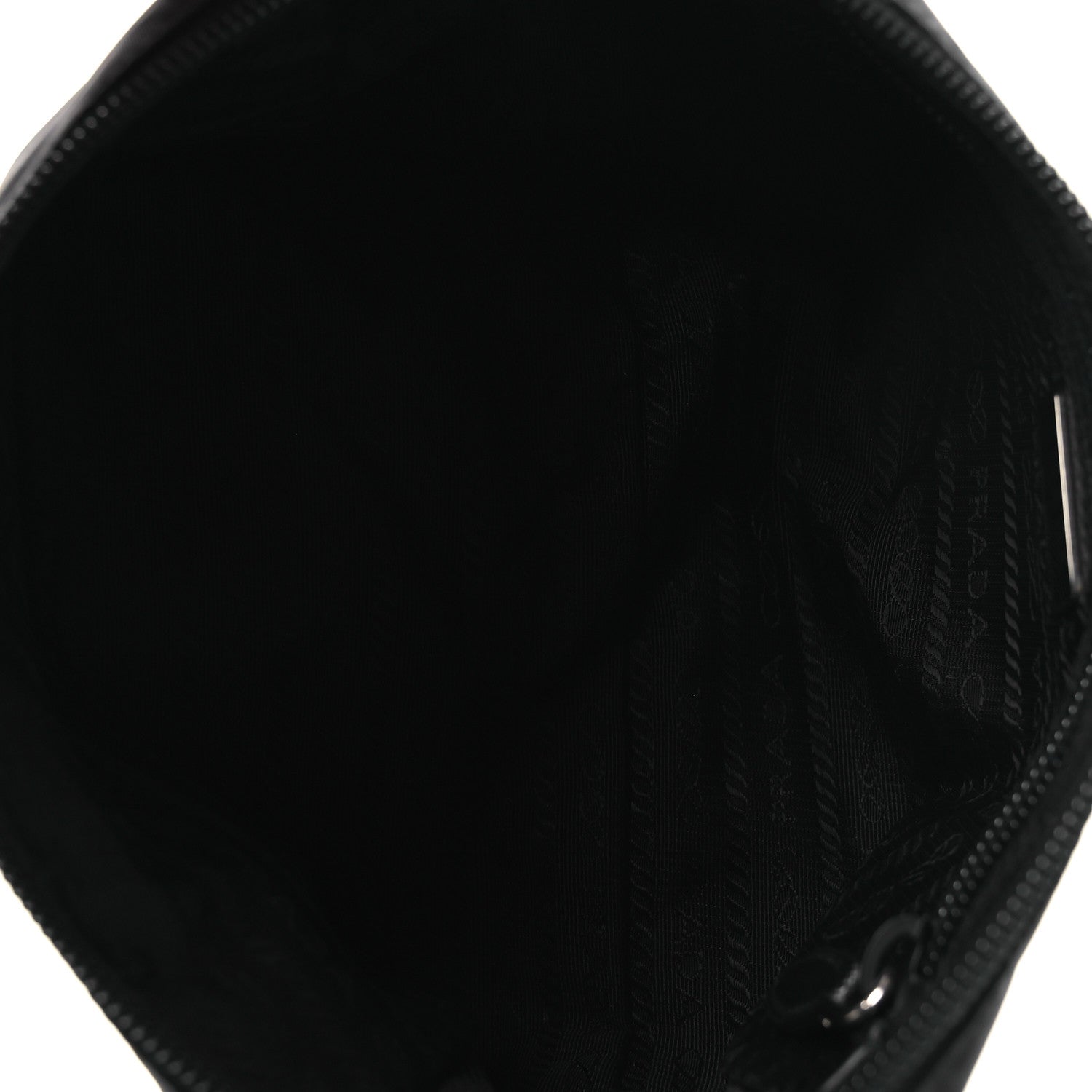 Prada Re-Nylon Vela Saffiano Wristlet Black 5 of 12