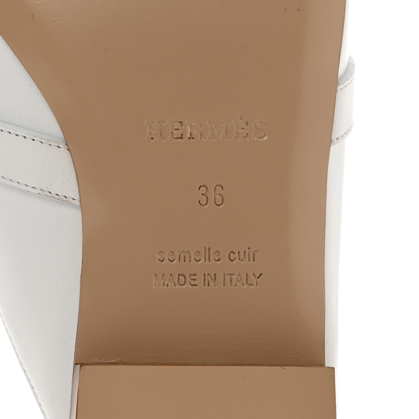 Calfskin Oz Mules 36 White