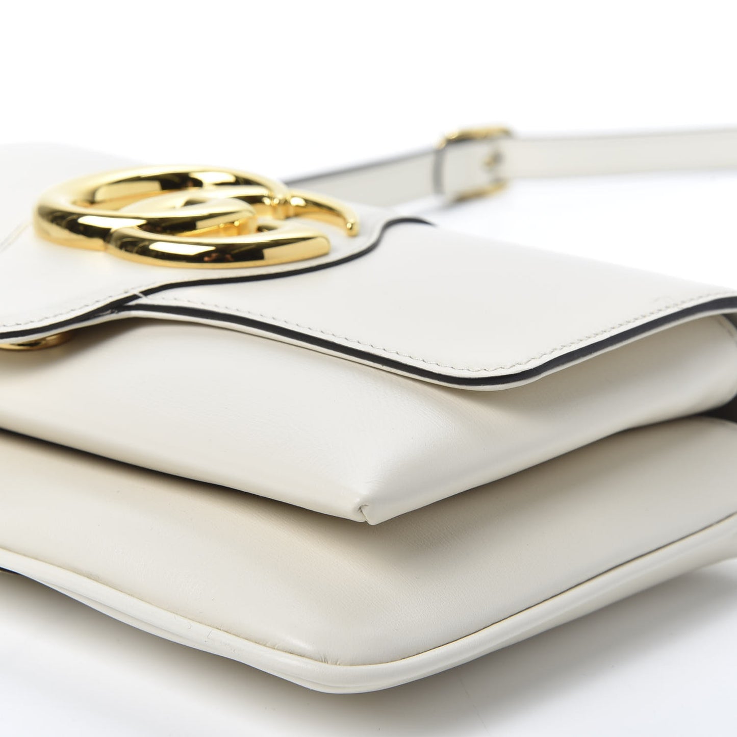 Calfskin Small Arli Flap Shoulder Bag Mystic White