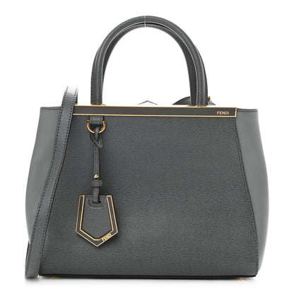 Fendi Vitello Elite Petite 2Jours Tote Grigio Grigio Chiaro 1 of 10