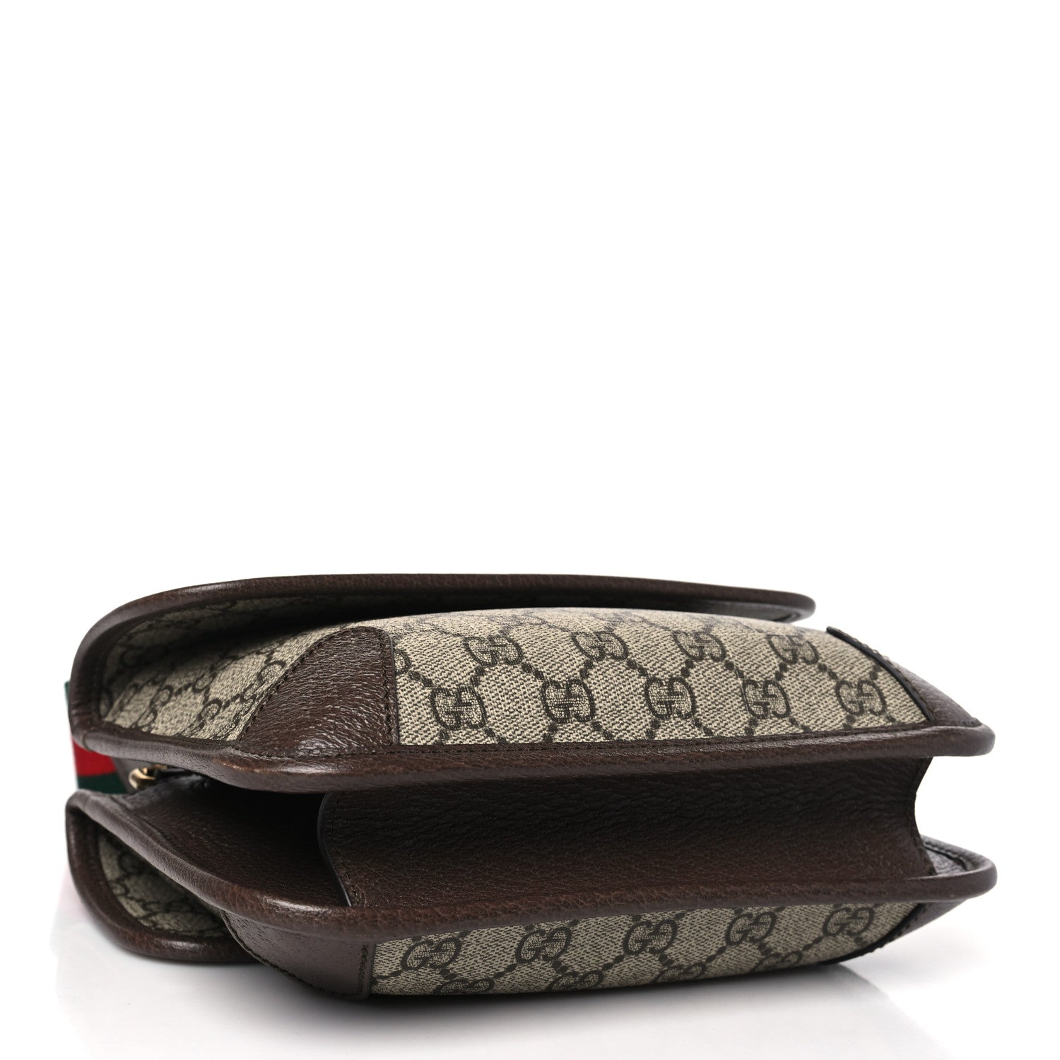 Gucci GG Supreme Monogram Web Small Neo Vintage Double Flap Messenger Bag Beige New Acero 4 of 11