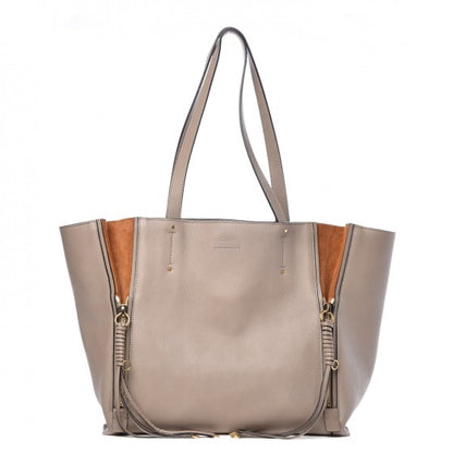 Chloe Smooth Calfskin Medium Milo Shopping Tote Motty Grey 1 of 7