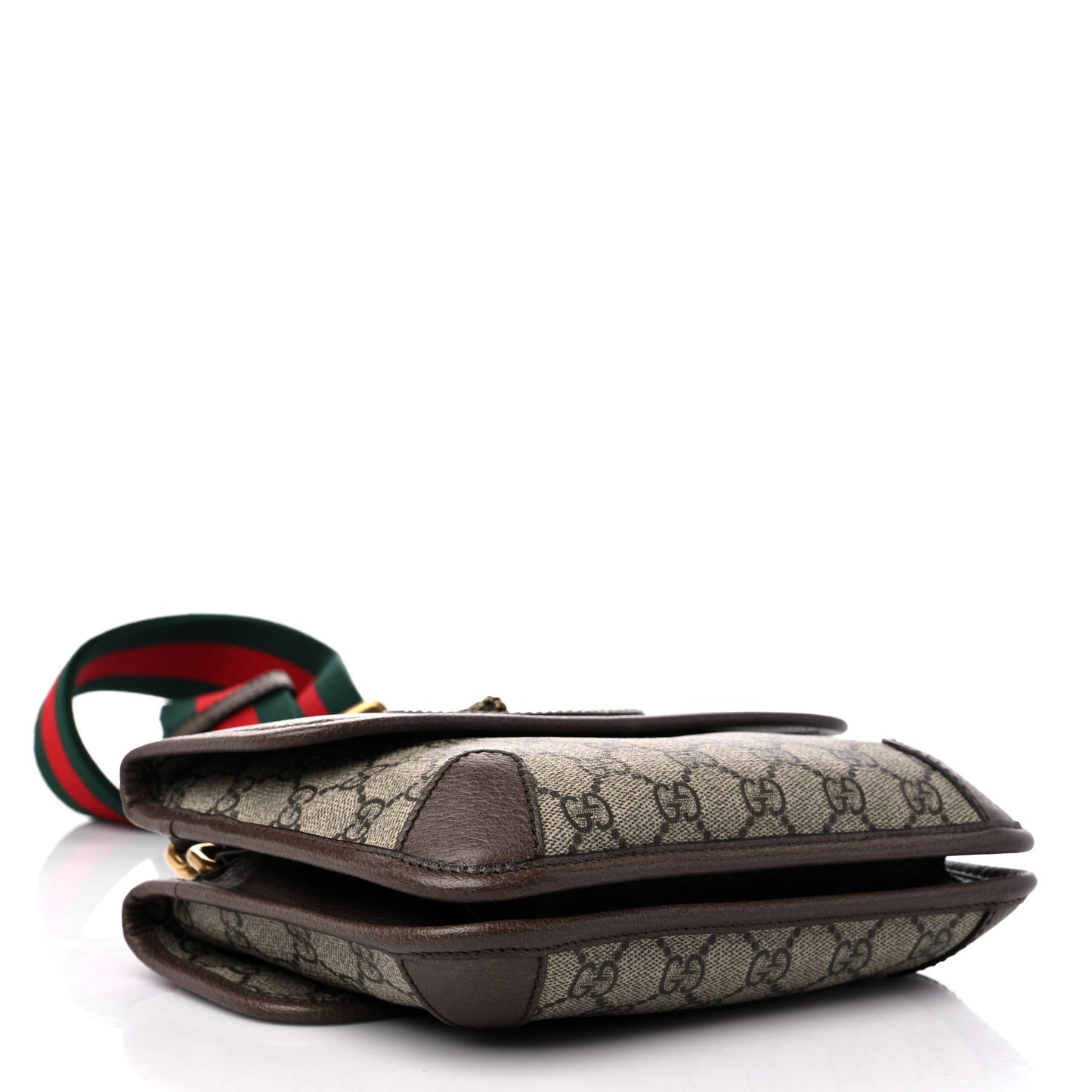 GG Supreme Monogram Web Small Neo Vintage Double Flap Messenger Bag Beige New Acero