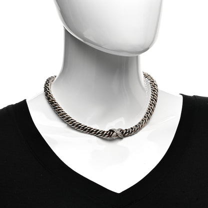 David Yurman Sterling Silver Diamond Lyrica Rope Necklace 2 of 4
