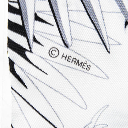 Hermes Silk Mythiques Phoenix Coloriages Twilly Blanc Noir Multicolor 4 of 5