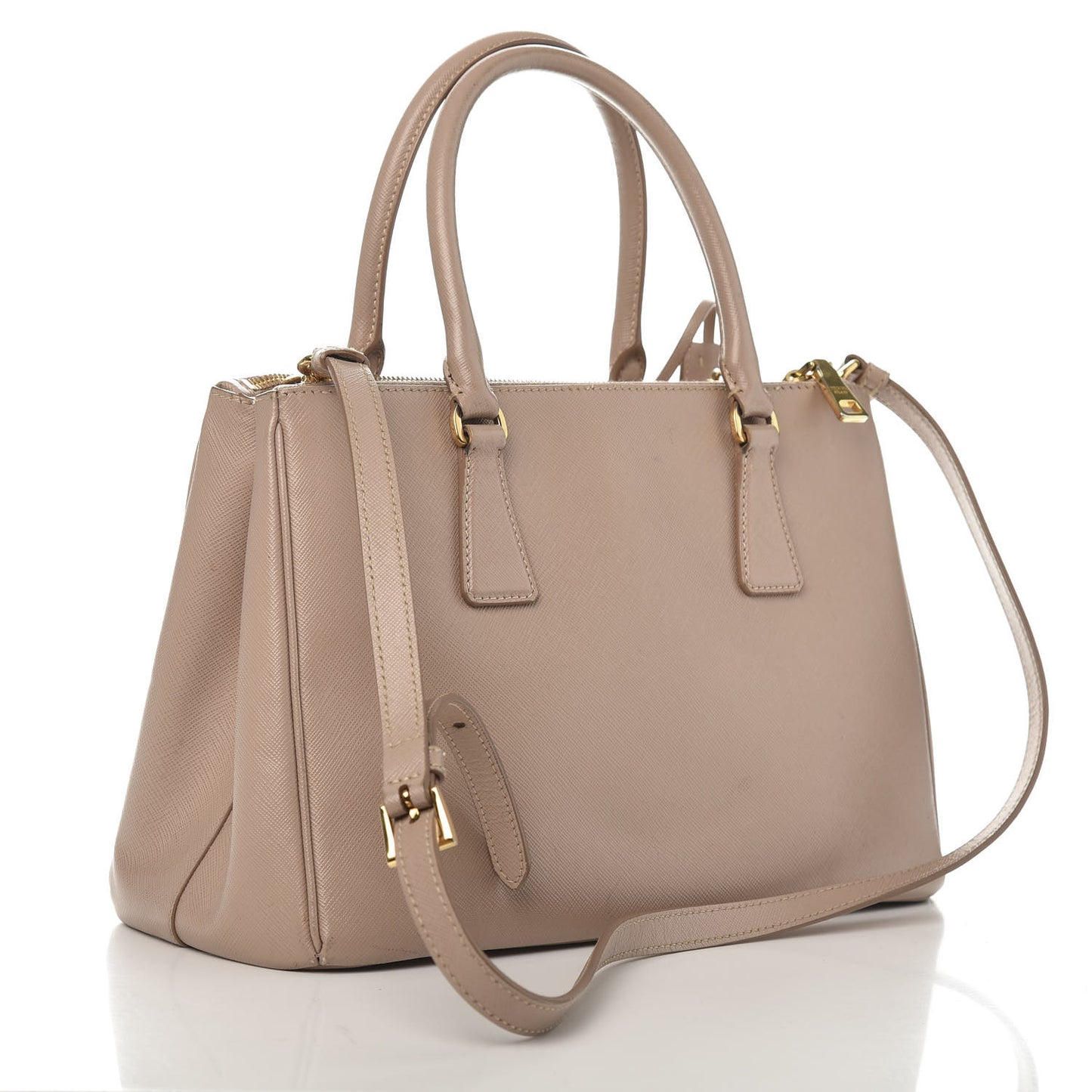 Saffiano Medium Galleria Double Zip Tote Cammeo